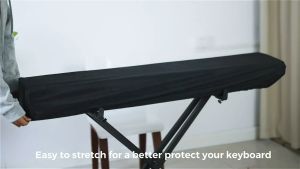 【Limited Set】ผ้าคลุมคีย์บอร์ดเปียโนไฟฟ้า 61/88 คีย์ | กันน้ำ-ฝุ่น Premium | พับเก็บง่าย+ระบบล็อคเชือก | เนื้อผ้านุ่มพิเศษ