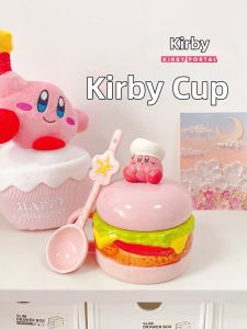QIANGMI | Cute Kirby Mug with Lid and Spoon