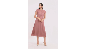 Badomoda DAVINA Lace Top Midi Dress