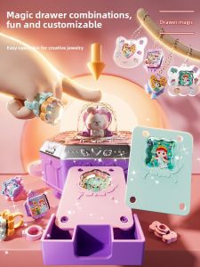 Luxury DIY Sticker Machine Toy Set for Girls Handcraft Girls Toy Stickers Easy to Use Creative Educational Childrens Plaything