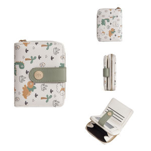 Baellerry | Baellerry Fashion Cute Bear Print Womens Short Wallet PU Leather Coin Purse Card Holder Billfold for Students And Girls