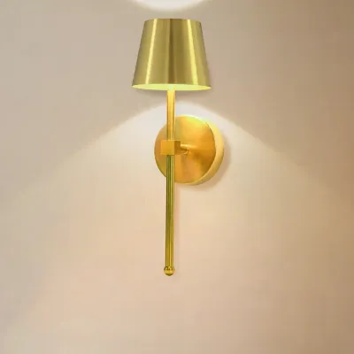 ZHUOLESHI | Remote Control Golden Wireless Charging Dimmable Decorative Wall Light