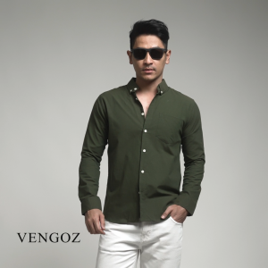 VENGOZ Kemeja Pria Oxford Premium Slim Fit - Hunter Green
