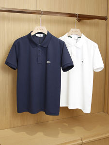 Áo Thun Nam Polo Tay Ngắn Thoáng Khí Thoải Mái Mùa Hè 2025 Thường Ngày Thời Trang Thành Thị Màu Trơn Dài Vừa Vặn