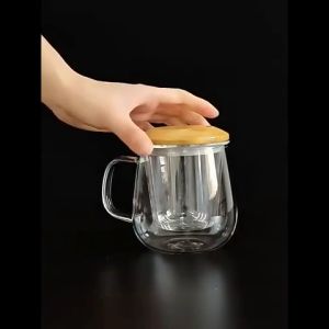 Gelas Saringan Rempah One Two Cups Kaca Borosilicate Tahan Panas 420ML