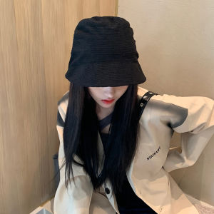 Hat Wig One Female Long Hair New Bucket Hat Black New Style Fisherman Hat Hat Wig Straight Hair Curls Fashion Chemotherapy