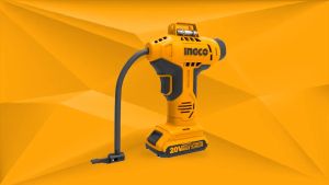 ปั๊มลมไร้สาย ปั้มลมมินิไร้สาย แบตเตอรี่ 20 โวลต์ ปั้มลมติดรถยนต์ ปั๊มลมฉุกเฉิน INGCO รุ่น CACLI2018 (เครื่องเปล่า)