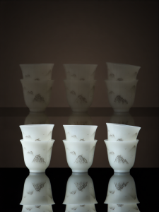 JIXIANSHENG | Jade Hand-painted Landscape Tea Set 6 Pieces