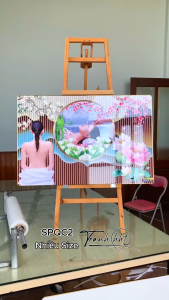 Khung tranh Spa Tranh Spa dưỡng sinh nghĩ dưỡng thư thái tráng gương treo tường SPQC2