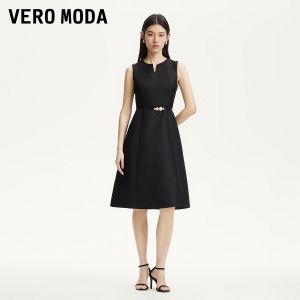 Vero Moda | Đầm A-Line Họa Tiết Sẫm Màu Có Đai V-Neck