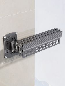 Invisible Foldable Clothesline Wall Mounted Balcony Window Outdoor Blanket Drying Rack No Drilling Required Laundry Aid