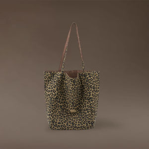 BILLI ZILLY | Commuter Fashion College Tote Bag Canvas Leopard Print