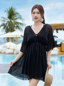 Large Size Lace Bikini Womens Separate Thermal Spring Cover up Slimming High Waist Belly Cover Three Piece Set Swimsuit