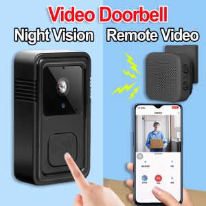 TUNG Doorbell Wireless With Camera Waterproof Visual Intercom IR Night Vision IP Alarm Wireless DOOR BELL for Home Security 365-Days standby Doorbell 38 Ringtones Variable voice Cloud storage Volume adjustable Door bell wireless Doorbell