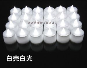 Small LED Candle Light Wedding Birthday Electronic Candle Light Romantic Prop Proposal Decoration Smokeless White Shell