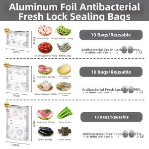 Aluminum Foil Thickened Fresh Food Storage Bags
