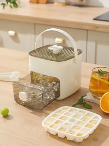 【ส่งจากกทม|พร้อมสต็อก】 แม่พิมพ์ก้อนน้ําแข็ง แบบกด กล่องน้ําแข็งสองชั้น เกรดอาหาร เครื่องทําก้อนน้ําแข็ง พลาสติก ความจุสูง