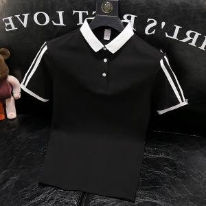 Áo Thun Polo Nam Cổ Bẻ Tay Ngắn Ôm Vừa Vặn Mùa Hè 2025 Phong Cách Anh Quốc Mới Thời Trang Thương Hiệu Cổ Điển Tay Ngắn Thường Ngày