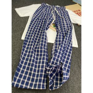 Quần Dài Kẻ Caro Mỏng Mùa Hè Cho Nam Quần Dài Ống Đứng Rộng Rãi Thoáng Khí Thoải Mái Quần Dài Thường Ngày Cho Thanh Thiếu Niên