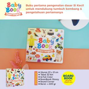 Baby Book Superlengkap - Buku Bayi 0-3 Tahun - 100% Original High Quality | | Buku Edukasi Bayi | Buku Pengenalan Pengetahuan Anak Bayi Bilingual Indonesia Inggris | Buku Anak Balita Boardbook