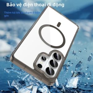 Ốp Điện Thoại Trong Suốt Samsung Galaxy S24/S25/FE/S26 Ultra/Plus/Edge A57/A37 17 A56/36 16 Hỗ Trợ Sạc Từ Tính Magsafe - Chống Sốc Chống Xước Chống Bụi Dành Cho Nam & Nữ