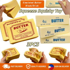 【Local Seller】1/2PCS Super Soft Slow Rebound Butter Stick Squishy Toy Wet Relief Squeeze Toy Portable Travel Butter Stick Sensory Toy for Kids Adults Cammuo