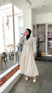 Nadine Midi Dress - Dress Wanita Terbaru - Dress Aesthetic - Dress Katun Bulu Kuda