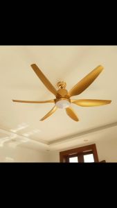 [ CÓ CÁP AN TOÀN ]Quạt Trần Đèn 6 Cánh Màu Vàng Sải Cánh 1m47 Động Cơ DC  Siêu Mát Điều Khiển 6 Tốc ĐộĐèn Led Sáng 3 MàuTrang Trí Phòng Khách