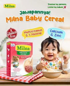 Milna Baby Cereal [Halal]- Chicken&Corn🌽/Chicken&Carrot🥕/Brown Rice🍚/Banana&Strawberry🍌🍓(120g)