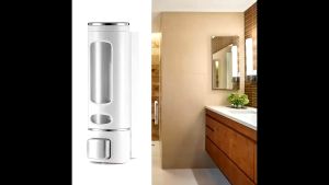 【SG】400ml Double Soap Dispenser Bathroom Wall Mounted Shampoo Shower Gel Container Hand Soap Dispenser