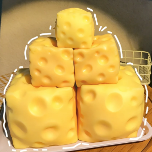 Simulate Cheese Slow Rebound Pinching Office Decompression Slow Rebound Cheese Pinching Ornament Relax And Decompress And Knead