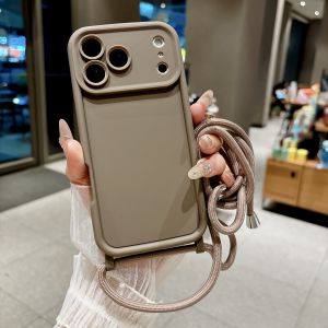 Phone Case For iPhone 18 17 16 15 14 13 12 11 Pro Xs Max 7 8 Plus 16e 17e Crossbody Adjustable Lanyard Strap Rope Soft Cover
