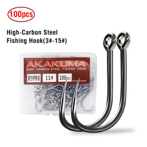 100 Pcs Fishing Hook Stainless Set Barbed Fishing Hooks Fishing Accessories Fish Hook Fishing Lure