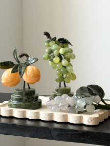 Luxurious Auspicious Jade Grape Decorative Ornaments