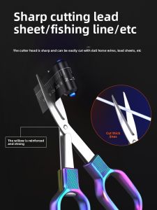 MONLEYTA | Portable Folding Multi-function U-type Stainless Steel Fishing Scissors for Pe Line and Sinker Lead