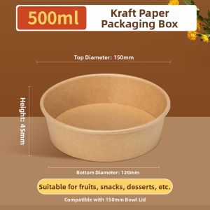YINGXIKE | Disposable Thickened Paper Bowls 200 Packs