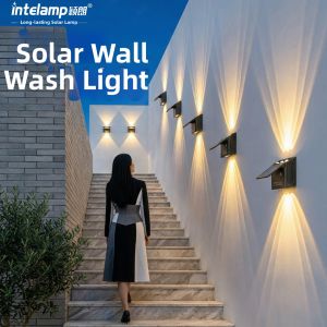 intelamp | Yinglang Solar Exterior Wall Lights Garden Lights Home Wall Wash Lights Villa Garden Entrance Wall Lights Fence Lights Balcony Lights