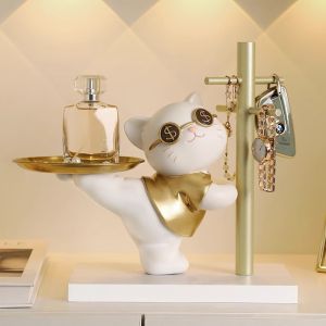 CHUANQIMINGMEI | Lucky Cat Key Holder Tray