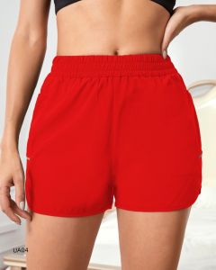 Quần Short Yoga Nữ Cạp Cao Thời Trang Mùa Hè Quần Tập Thể Thao Gợi Cảm Màu Trơn Quần Short Thường Ngày Có Túi Tiện Dụng