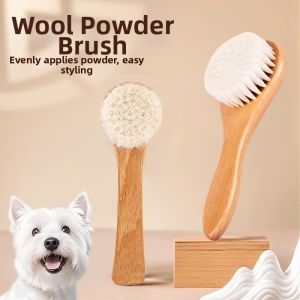 XINGKU | Westie Dog Grooming Powder Brush Puller Wool Flower Head