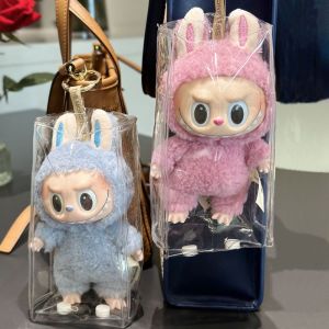 BENYTRO Dustproof Labubu Clear Outdoor Bag Transparent Keychain Doll Display Bag Fashion Reusable Doll Storage Bag Gift