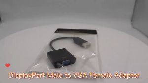 DP Display Port Male to VGA Female Converter 1080P HD Adapter Cable For PC Desktop Laptop Monitor TV Projector Computer