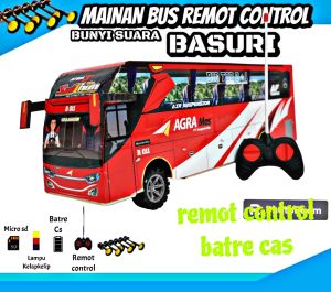 mainan bus telolet basuri remot control batre cas