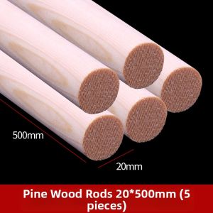 DUOCAIHANI | DIY Wooden Stick for Models Round Wooden Rod Real Wood