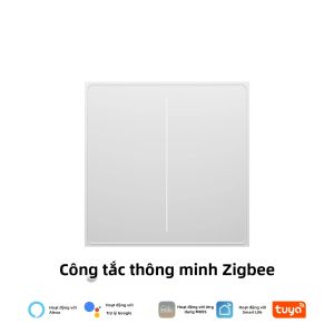 MOES | Công Tắc Cảm Ứng Thông Minh MOES Tuya ZigBee 2 Trong 1 Với Chế Độ Ánh Sáng Trung Tính - Điều Khiển Từ Xa Bằng Ứng Dụng Tương Thích Với Alexa & Google Home