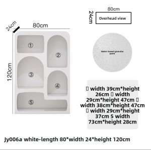 Modern Minimalist Living Room Sofa Side Display Cabinet Storage Shelf Decorative Cave Entrance Hall Bookcase Non-Adjustable Shelf