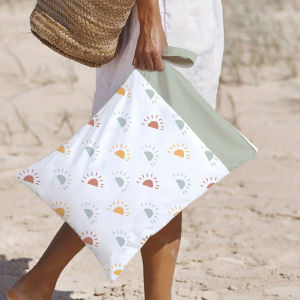 Happyflute ครูปิดผ้าอ้อมสำหรับเด็ก-ผ้าอ้อมกันน้ำ ซ้ำได้ ถูกซ้าม 30x40 ซม