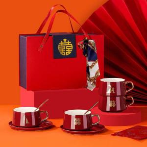 Wedding Gift Ceramic Coffee Cup and Saucer Set
