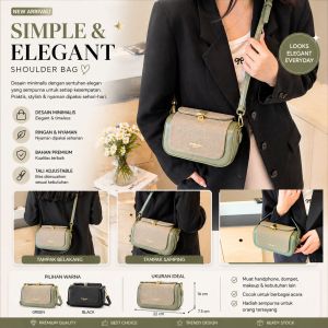 Tas Wanita Elegan Premium Korean Style Shoulder Bag Selempang Kekinian