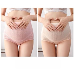 plus Size Maternity Underwear High Waist Pure Cotton Summer Thin Briefs Comfortable Breathable Pregnancy Panties for Heavy Women